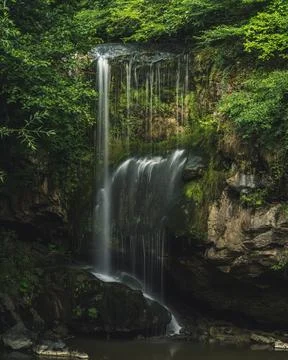 Long exposure image of waterfall in spring Stock Photos