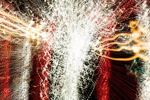 Long exposure lights spin blur. Stock Photos
