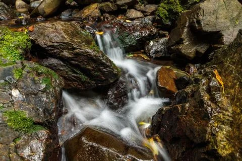 Long Exposure Mini Waterfall Foto stock