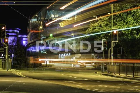 Long exposure night scene Stock Photos