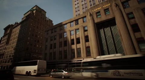 Long Exposure Pan Time-Lapse of Fifth Ave and The Empire State Building Stock Footage 62566283