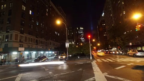 Long Exposure Panoramic Time-lapse by Grand Central Station in NYC Stock Footage 80164273