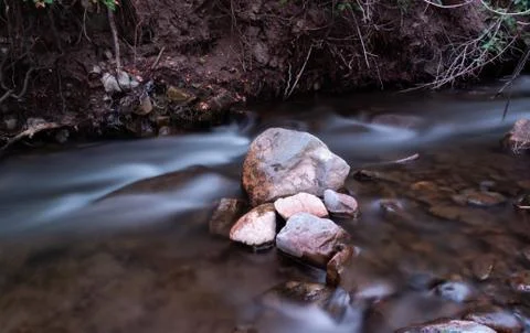 Long exposure river 写真素材