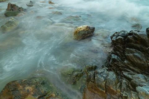 Long exposure seashore using tripod Foto stock