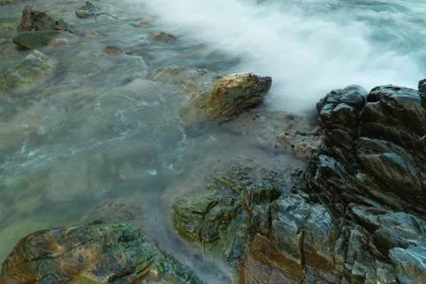 Long exposure seashore using tripod 스톡 사진