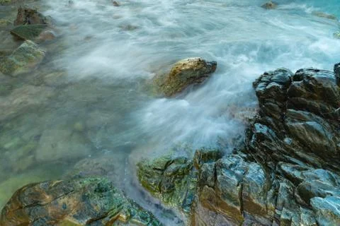 Long exposure seashore using tripod Foto stock