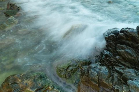 Long exposure seashore using tripod Foto stock