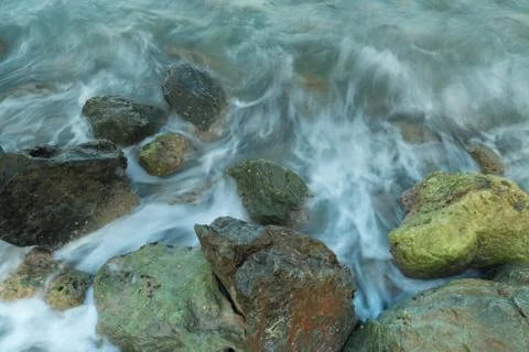 Long exposure seashore using tripod Foto stock