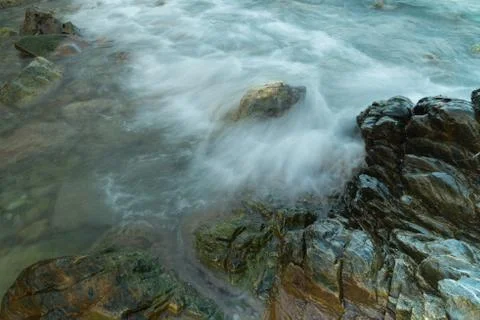 Long exposure seashore using tripod Foto stock