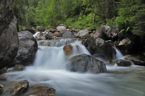 Long exposure stream Foto stock
