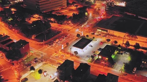 Long exposure traffic light trails timelapse 4k Stock Footage 111587767