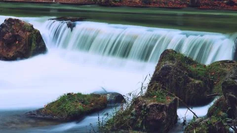 Long Exposure of waterfall in Creek Stock Photos