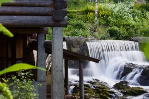Long exposure of a waterfall Stock Photos