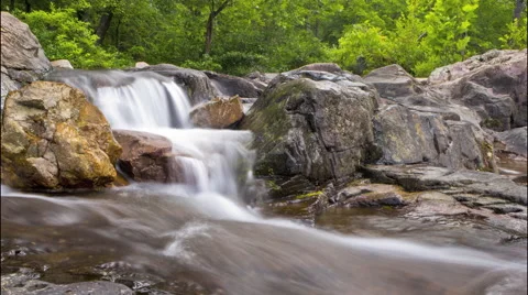 Long Exposure Waterfall Time Lapse Stock Footage 52425325