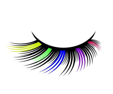 Long eyelashes on a white background. Symbol. Vector Stock Illustration