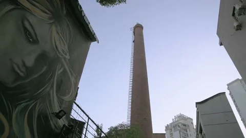 Long factory Fireplace Stock-Footage 162561769