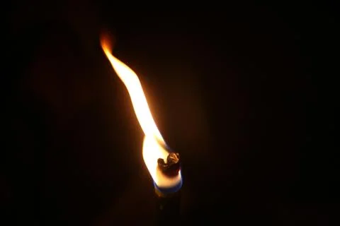 Long flame of fire Stock Photos