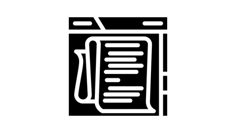 Long form content seo glyph icon animation Stock Footage 326740680