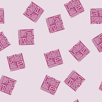 Long form content seo glyph seamless pattern Stock Illustration
