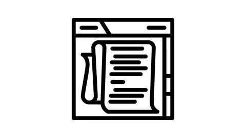 Long form content seo line icon animation 库存影片 326756579
