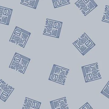Long form content seo line seamless pattern Illustrazione stock