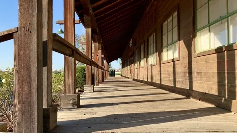Long front porch Stock Footage 126299057