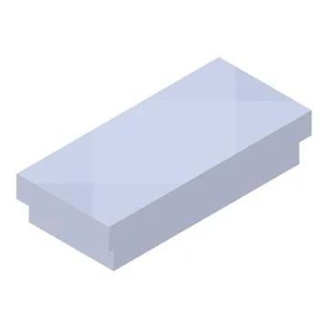 Long gem stone icon, isometric style Illustrazione stock
