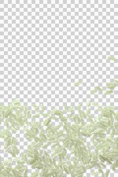Long grain rice border template with copy space Stockfoto's