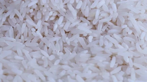 Long grain rice close up. Stock Footage 240010794