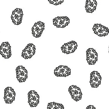 Long grain white rice vector seamless pattern Stock Illustration