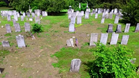 Long Graveyard Sweep Video stock 78577875
