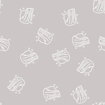 Long hair line seamless pattern Illustrazione stock