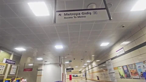 A long hallway with a. Stock Footage 282673981