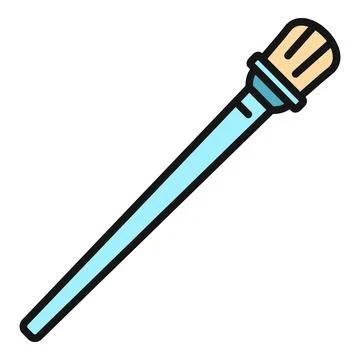 Long handle broom icon for housekeeping maintenance Illustration