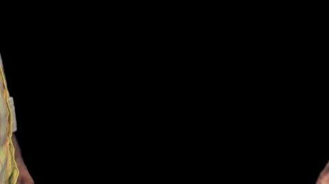 Long Hands Shake with alpha matte 库存影片 8954933