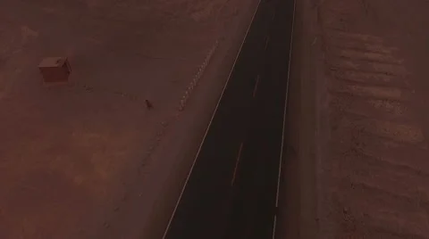 Long highway in a desert Stock Footage 62759857