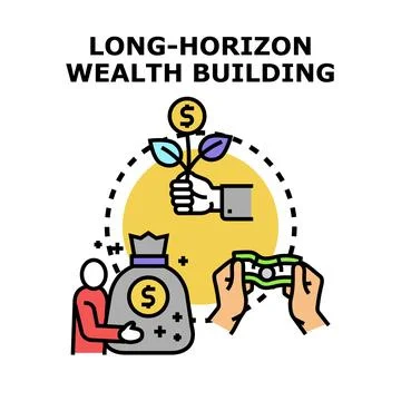 Long horizon wealth building concept for financial growth Ilustración de archivo