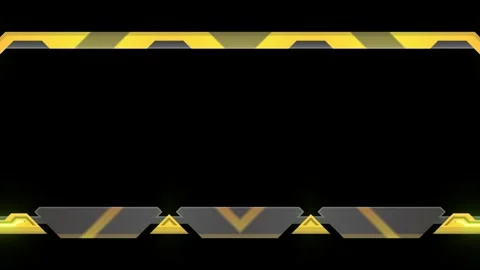 Long horizontal mechanical moving yellow perpendicular frame lines on black.. Stock Footage 270317963