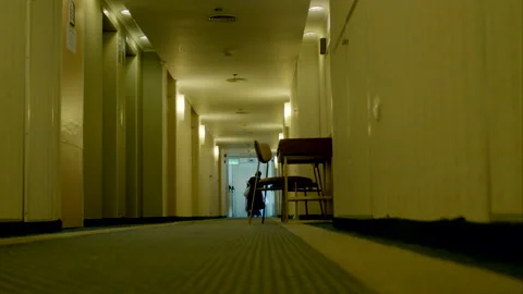 Long Hotel Corridor Stock Footage 316055082
