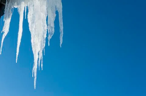 Long icicles Stock Photos