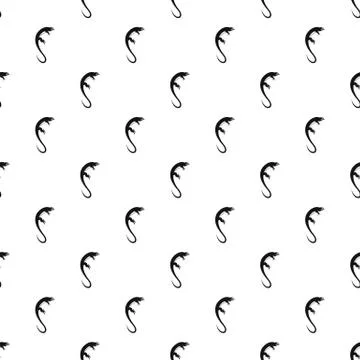 Long iguana pattern, simple style Stock Illustration