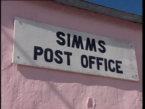Long Island Simm's settlement the post office sign Video stock 138606982
