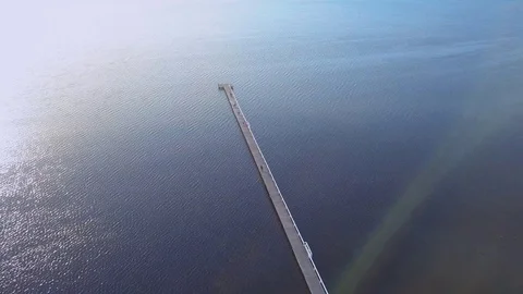 Long Jetty Fly Over Stock Footage 83230944