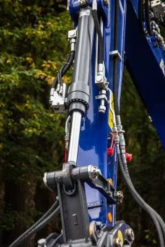 Long jib crane to remove rubble Stock Photos