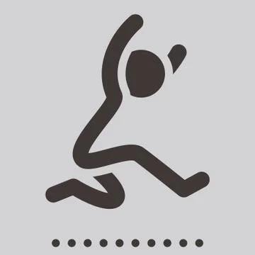 Long jump icon Stock Illustration