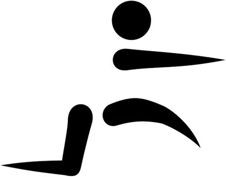 Long Jump icon Illustrazione stock
