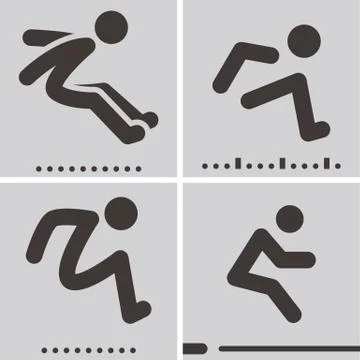 Long jump Stock Illustration