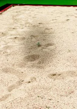 Long jump pit Stock Photos