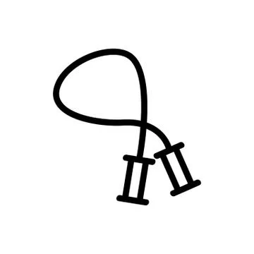 Long jump rope icon vector outline illustration Ilustração Stock