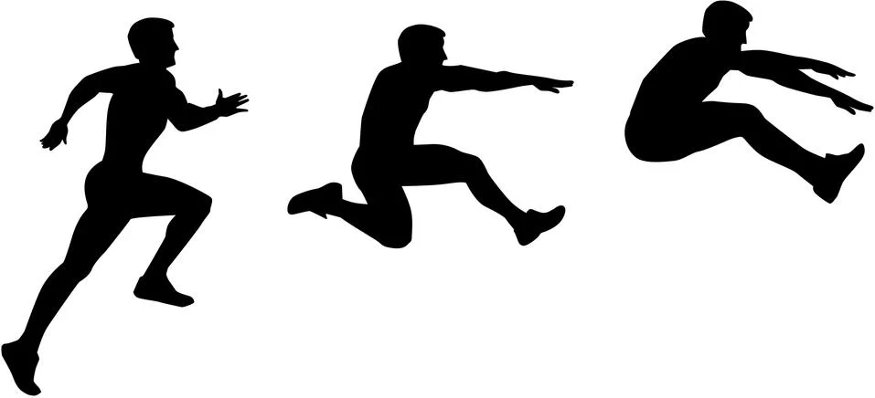 Long Jump sequence Stock Illustration